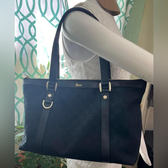 GUCCI Black Canvas Tote Bag👜 - Picture 3 of 16